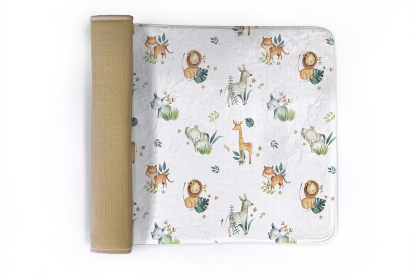 Børnetæppe Tulup 75x45 cm Jungledyr Blødt og skridsikkert 1 stk.