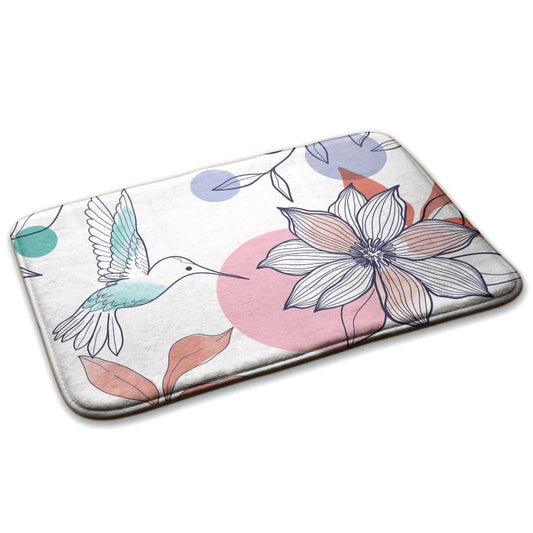 Børnetæppe Tulup 90x60 cm Kolibri og blomst – blødt og skridsikkert, 1 stk.