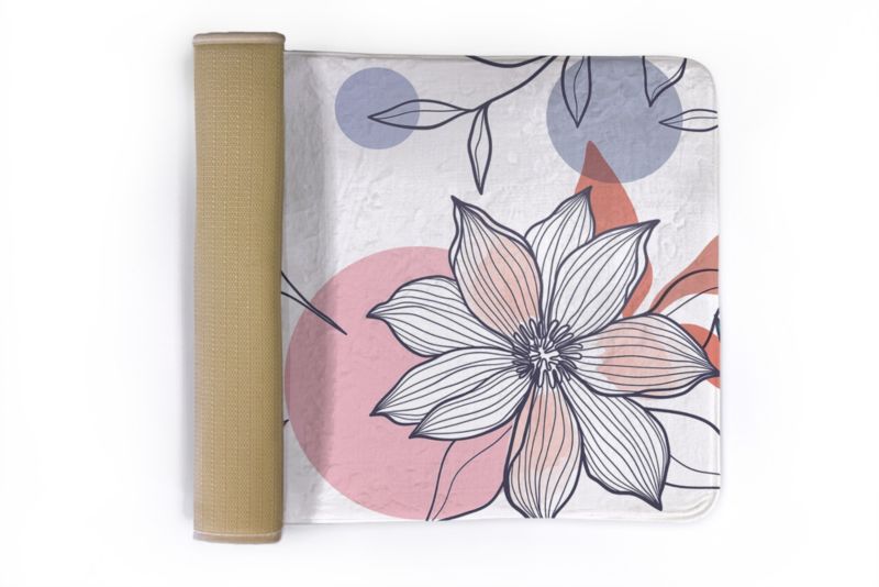 Børnetæppe Tulup 90x60 cm Kolibri og blomst – blødt og skridsikkert, 1 stk.