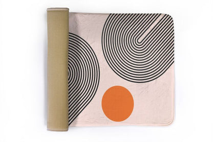 Tulup soveværelsesmåtte 75x45 cm med abstrakte geometriske mønstre – blød og skridsikker, 1 stk.