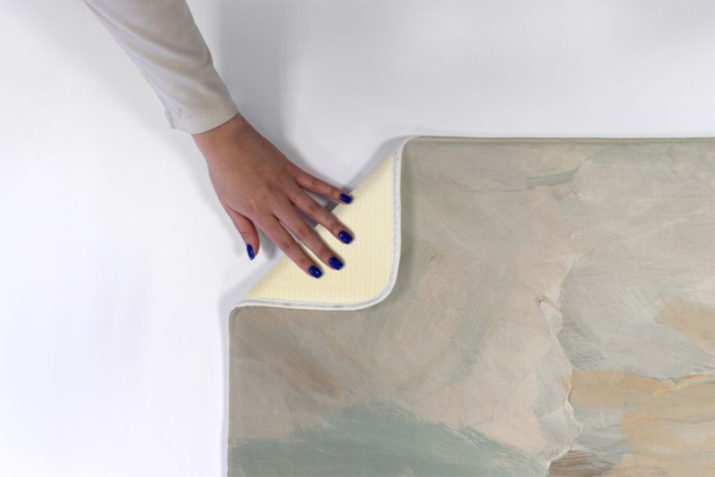 Soveværelsesmåtte Tulup 75x45 cm med abstrakt motiv – blød og skridsikker, 1 stk.