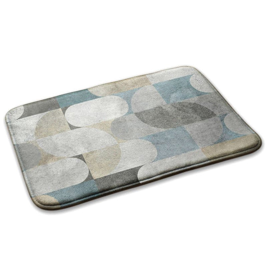 Soveværelsesmåtte Tulup 75x45 cm med geometrisk mønster, blød og skridsikker, 1 stk.