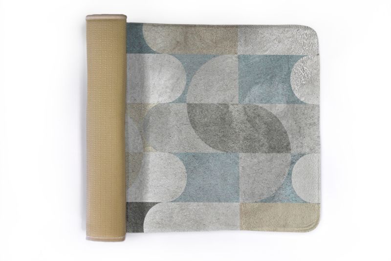 Soveværelsesmåtte Tulup 75x45 cm med geometrisk mønster, blød og skridsikker, 1 stk.