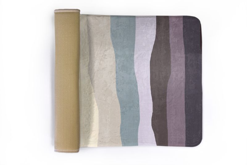Soveværelsesmåtte Tulup 75x45 cm Farverige lodrette striber Blød og skridsikker 1 stk.