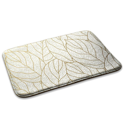 Blødt og skridsikkert soveværelsesmåtte Tulup 75x45 cm med bladkonturer – 1 stk.