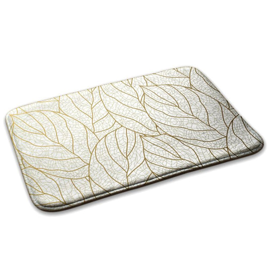 Blødt og skridsikkert soveværelsesmåtte Tulup 75x45 cm med bladkonturer – 1 stk.