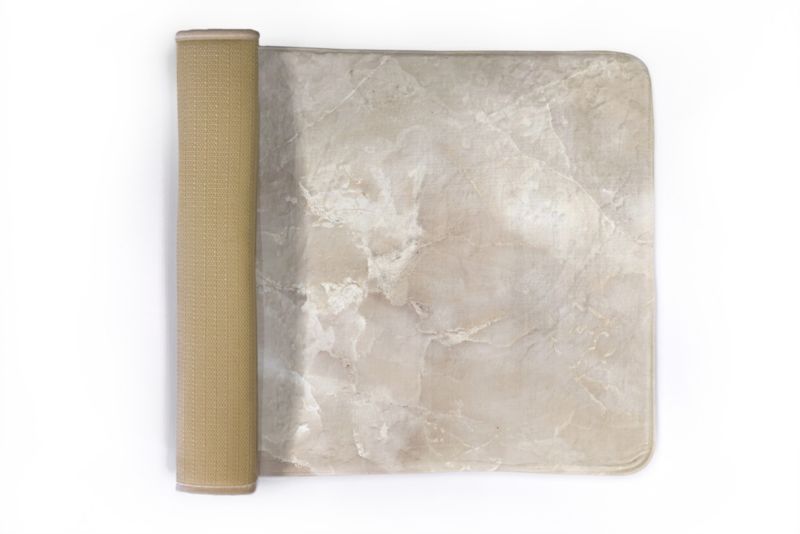 Blødt og skridsikkert soveværelsesmåtte Tulup 75x45 cm med marmormønster