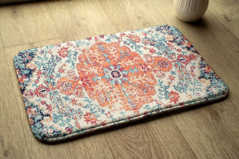 Blødt og skridsikkert soveværelsesgulvtæppe Tulup 75x45 cm med elegant mønster – 1 stk.