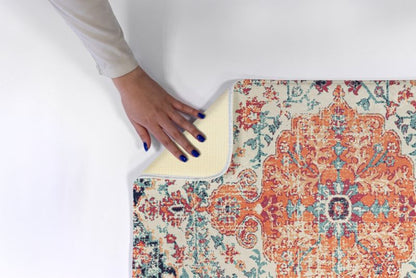 Blødt og skridsikkert soveværelsesgulvtæppe Tulup 75x45 cm med elegant mønster – 1 stk.