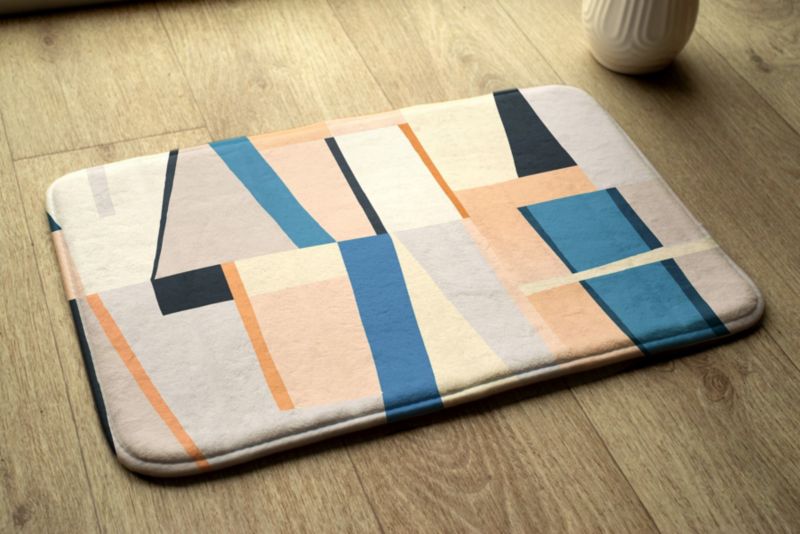 Soveværelsesmåtte Tulup 90x60 cm Abstrakt komposition Blød og skridsikker 1 stk.