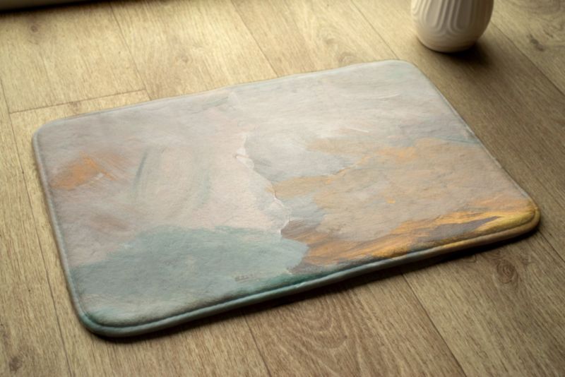 Blødt og skridsikkert soveværelsesgulvtæppe Tulup 90x60 cm med abstrakt motiv, 1 stk.