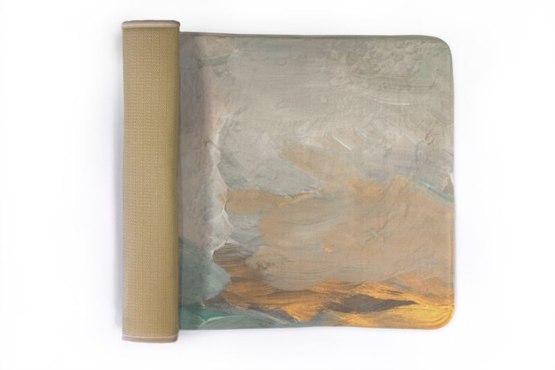 Blødt og skridsikkert soveværelsesgulvtæppe Tulup 90x60 cm med abstrakt motiv, 1 stk.
