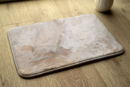 Blødt og skridsikkert soveværelsesgulvtæppe Tulup 90x60 cm med abstrakt marmormønster, 1 stk.