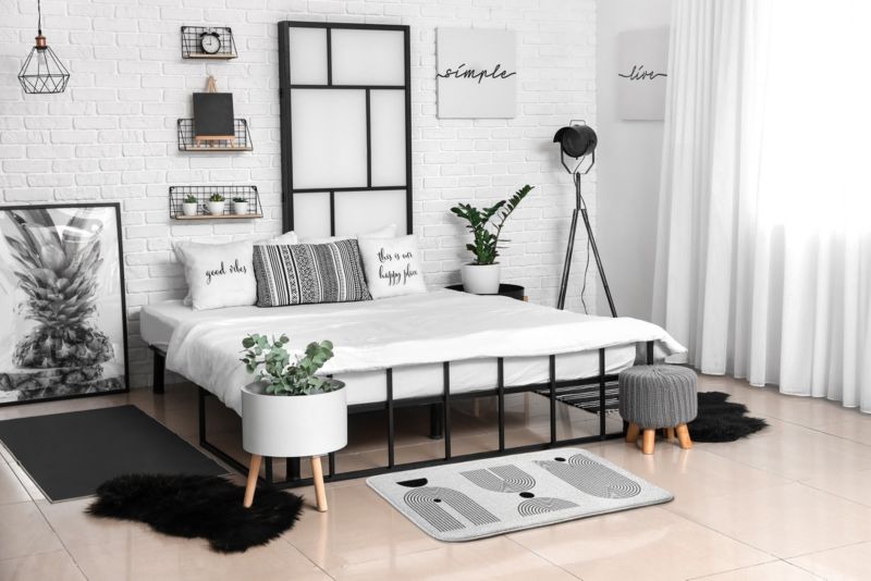 Soveværelsesmåtte Tulup 90x60 cm med geometriske mønstre – blød og skridsikker, 1 stk.
