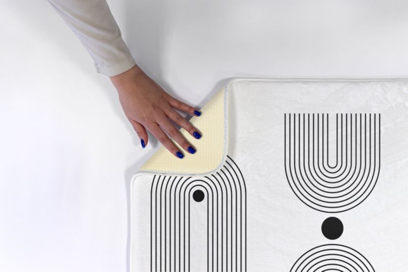 Soveværelsesmåtte Tulup 90x60 cm med geometriske mønstre – blød og skridsikker, 1 stk.