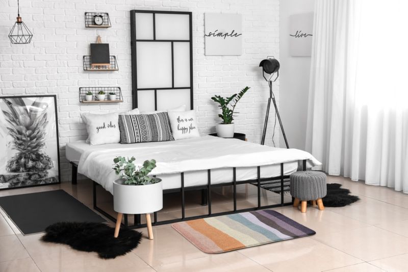 Soveværelsesmåtte Tulup 90x60 cm Farverige lodrette striber Blød og skridsikker 1 stk.