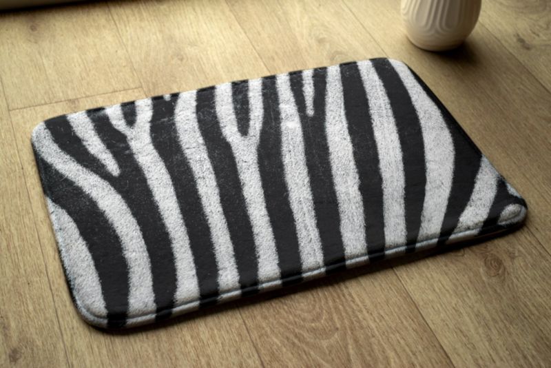 Blødt og skridsikkert soveværelsesgulvtæppe Tulup 90x60 cm Zebra – 1 stk.