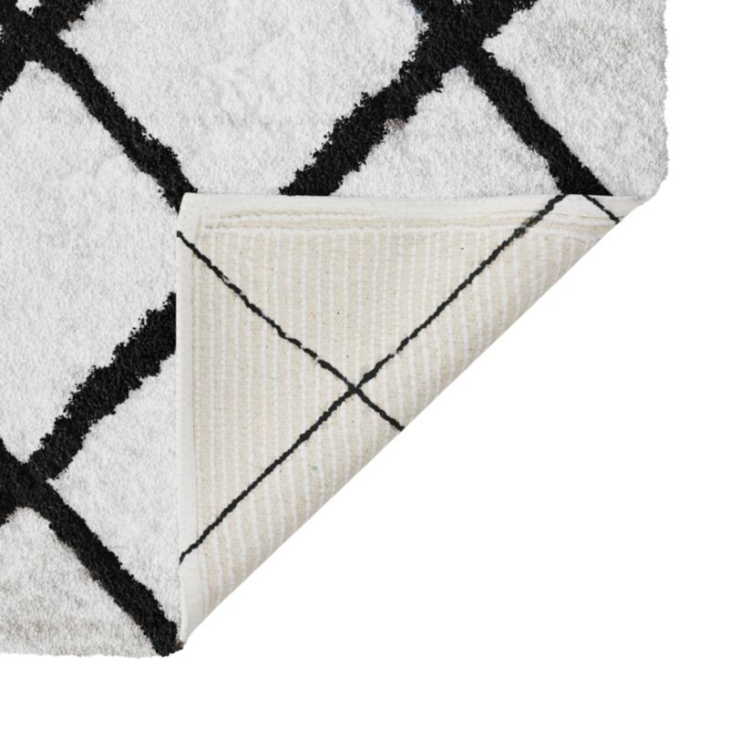 GoodHome Aetna badeværelsesmåtte 40 x 60 cm hvid/sort