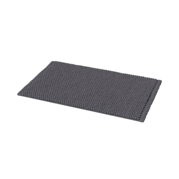 Bademåtte 50 x 80 cm Sort Antiskrid Polyester/Bomuld