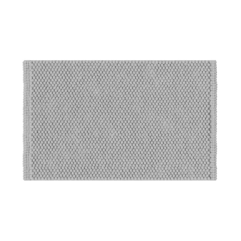Bademåtte 50 x 80 cm Lysegrå Skridsikker Bomuld og Polyester