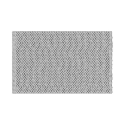 Bademåtte 50 x 80 cm Lysegrå Skridsikker Bomuld og Polyester