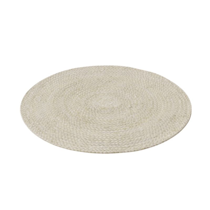 Rundt Bademåtte 70 cm Naturfarvet Jute Skridsikker