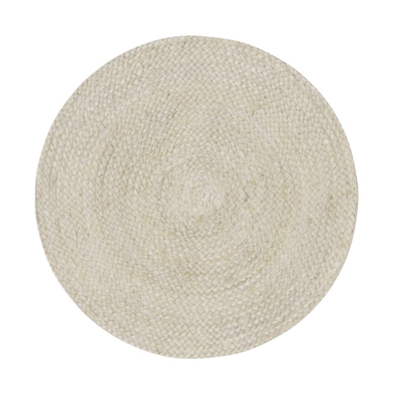 Rundt Bademåtte 70 cm Naturfarvet Jute Skridsikker