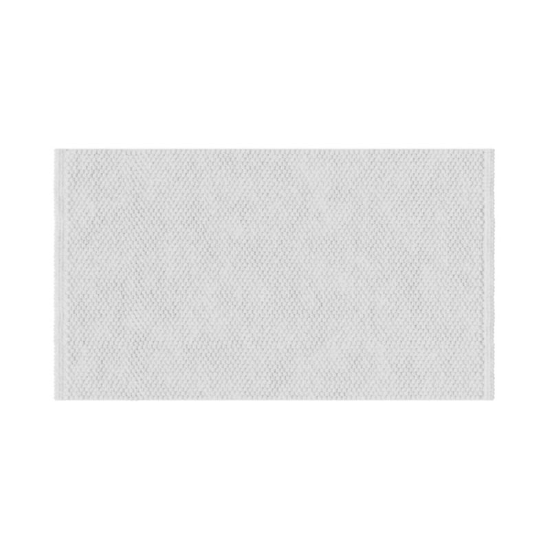 Bademåtte 70 x 120 cm Hvid Antiskrid Rektangulær Bomuld og Polyester