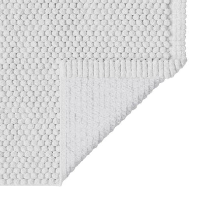 Bademåtte 70 x 120 cm Hvid Antiskrid Rektangulær Bomuld og Polyester
