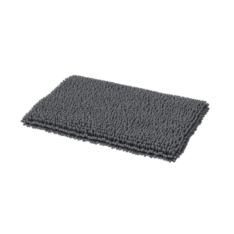 Bademåtte 50 x 80 cm Antracit Skridsikker Polyester