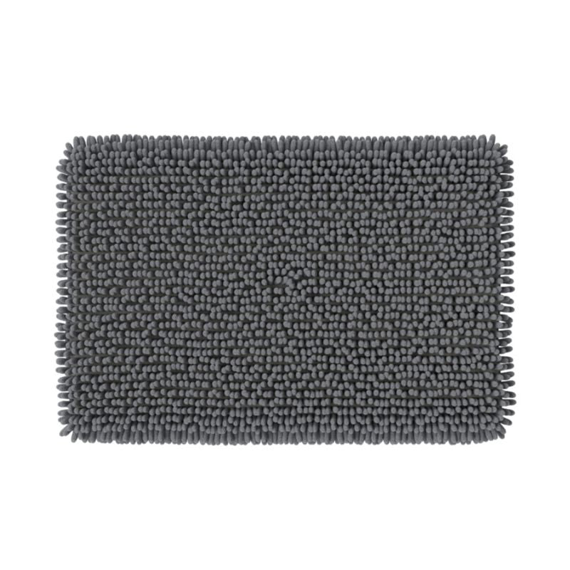 Bademåtte 50 x 80 cm Antracit Skridsikker Polyester