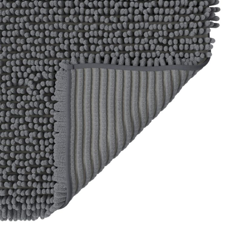 Bademåtte 50 x 80 cm Antracit Skridsikker Polyester