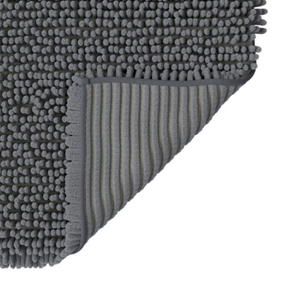 Bademåtte 50 x 80 cm Antracit Skridsikker Polyester