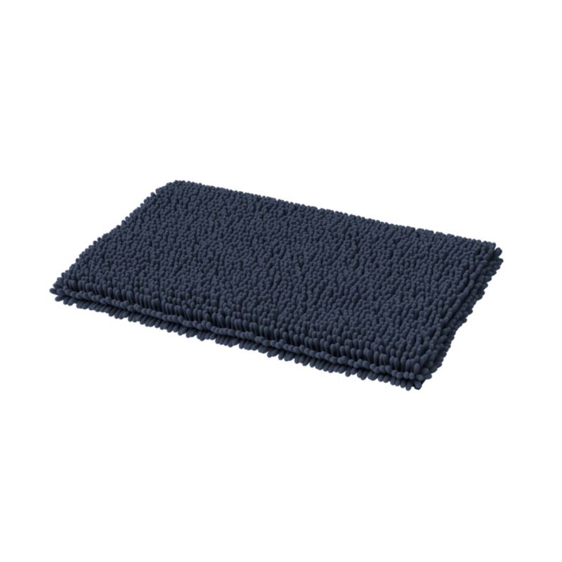 Bademåtte 50 x 80 cm Marineblå Antiskrid Rektangulær