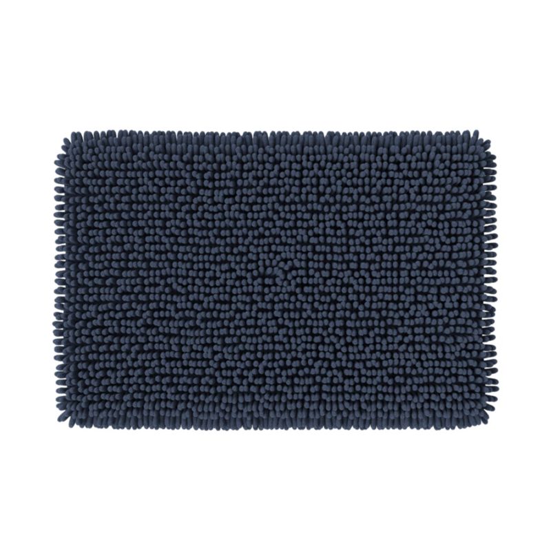 Bademåtte 50 x 80 cm Marineblå Antiskrid Rektangulær