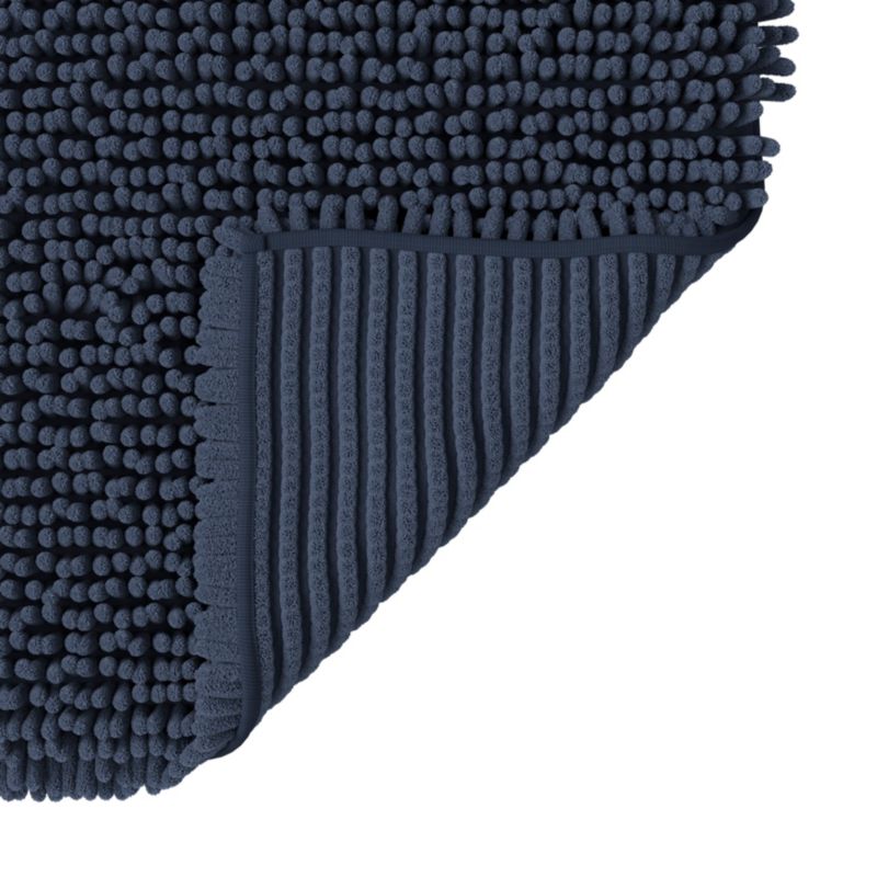 Bademåtte 50 x 80 cm Marineblå Antiskrid Rektangulær