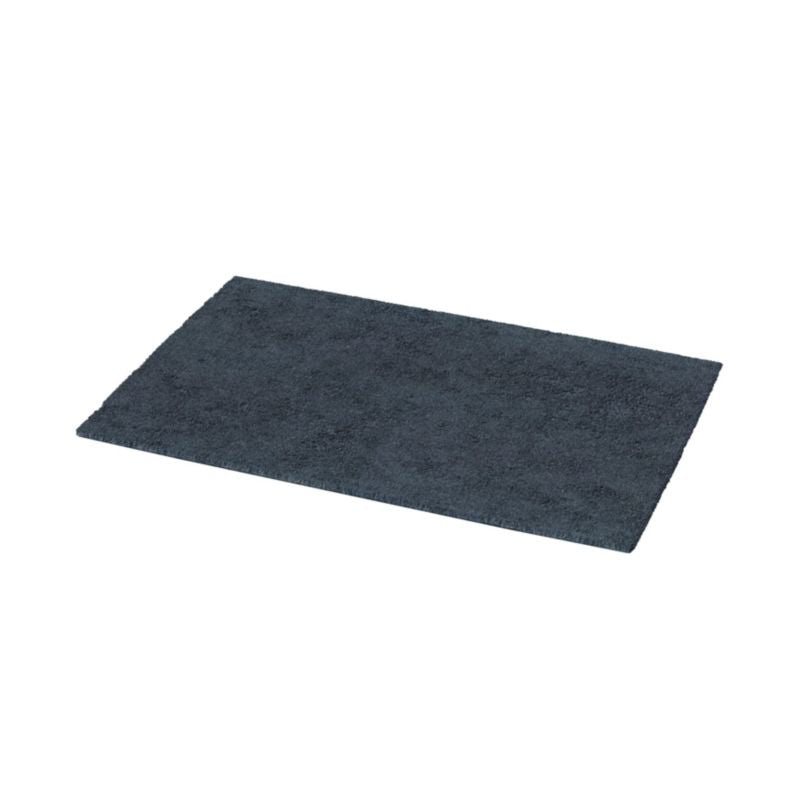 Badeværelsesmåtte 50 x 80 cm Marineblå Antiskrid Bomuld