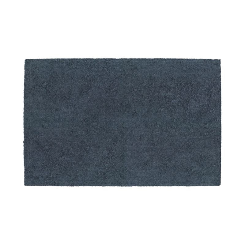 Badeværelsesmåtte 50 x 80 cm Marineblå Antiskrid Bomuld