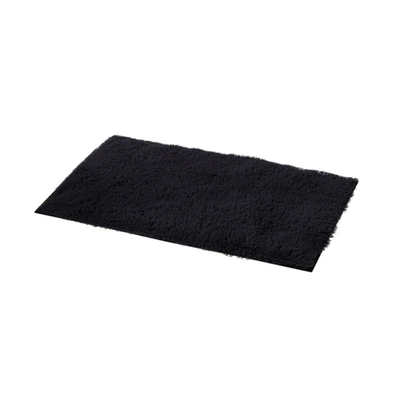 Bademåtte 50 x 80 cm Sort Mikrofiber Skridsikker