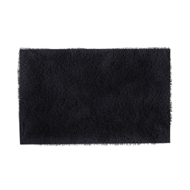 Bademåtte 50 x 80 cm Sort Mikrofiber Skridsikker
