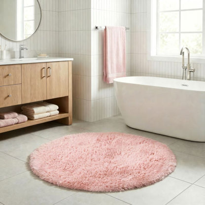Bademåtte Sedna Rund 70 cm Pudret Rosa Skridsikker