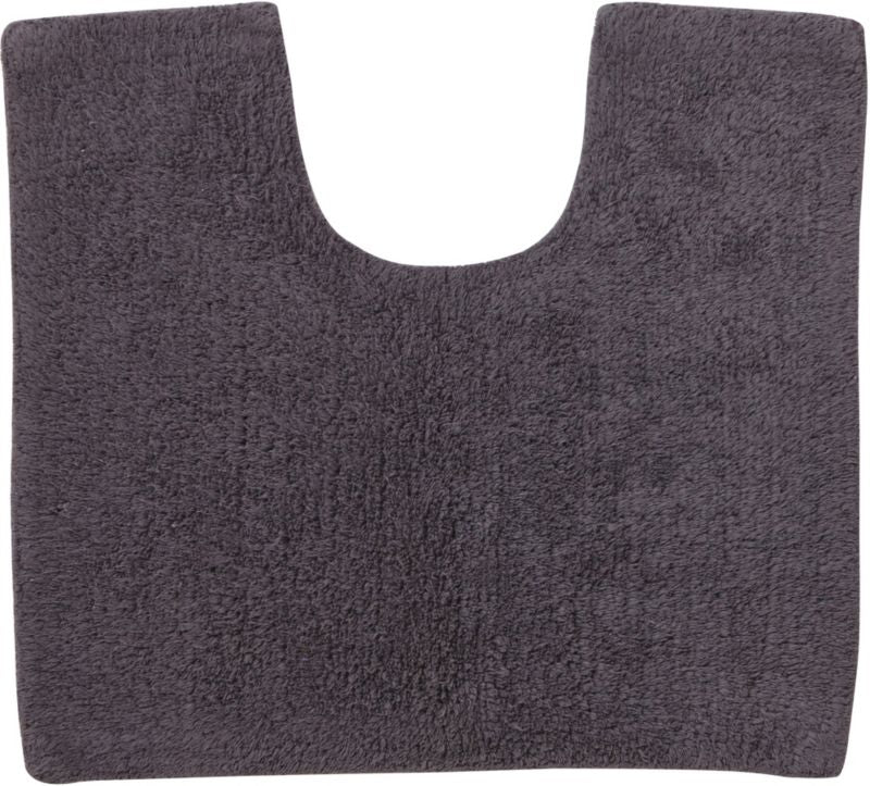 Bademåtte til Toilet Koros Antracit 50x45 cm Skridsikker Bomuld