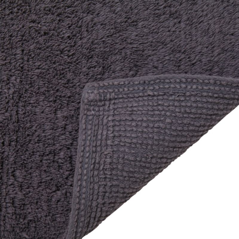 Bademåtte til Toilet Koros Antracit 50x45 cm Skridsikker Bomuld