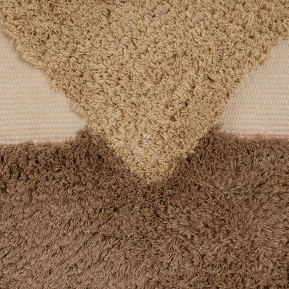 Dekorativt Tæppe Brun Geometrisk Mønster 50x80 cm Bomuld