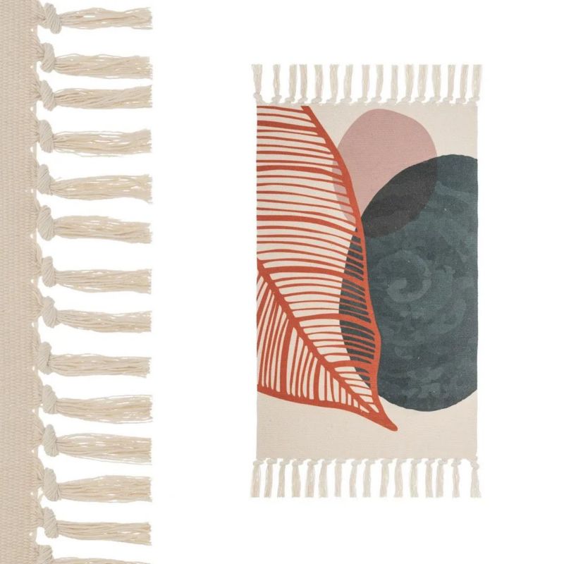 Dekorativt Tæppe Scandi Blade 50x80 cm Beige