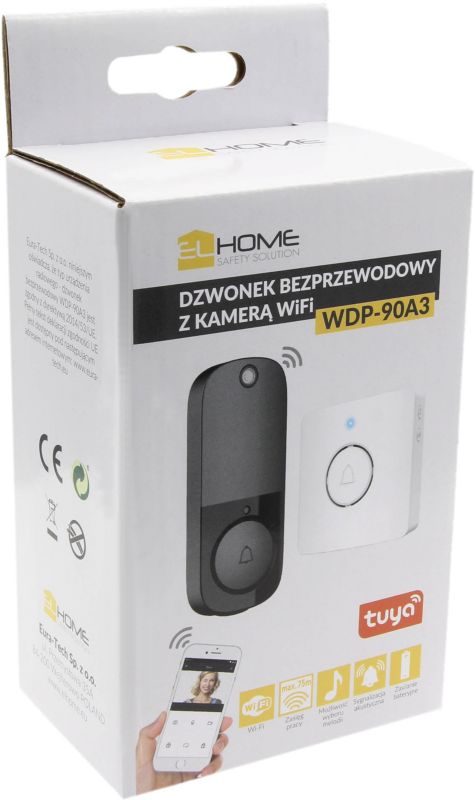 Trådløs dørklokke El Home med WiFi-kamera WDP-90A3 C