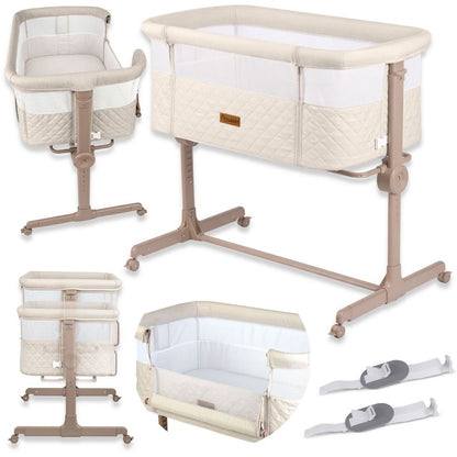 Børneseng Nukido Klapbar 0-5 Mdr 9 Kg Lys Beige