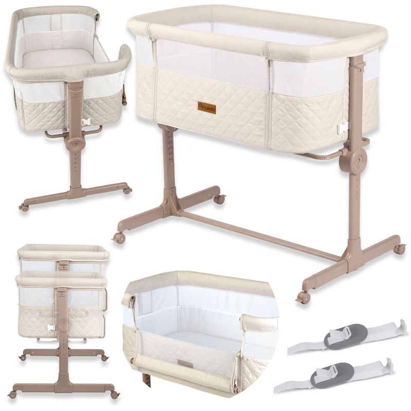 Børneseng Nukido Klapbar 0-5 Mdr 9 Kg Lys Beige