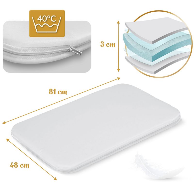 Børneseng Nukido Klapbar 0-5 Mdr 9 Kg Lys Beige
