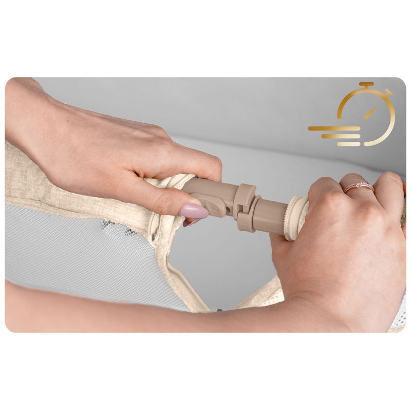 Børneseng Nukido Klapbar 0-5 Mdr 9 Kg Lys Beige